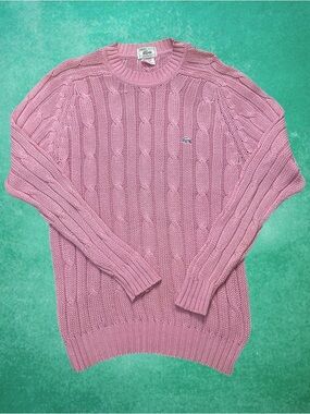 Vintage Izod Lacoste Cable Knit Fisherman Sweater